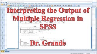 Interpreting Output for Multiple Regression in SPSS [upl. by Coltin4]