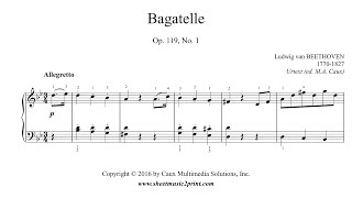 Beethoven  Bagatelle in G minor Op 119 No 1 [upl. by Renmus]