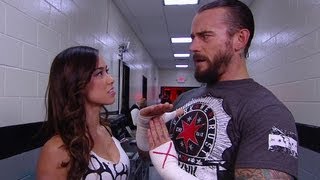 AJ confronts CM Punk Raw May 21 2012 [upl. by Way309]