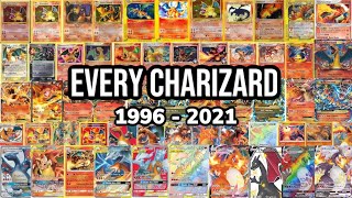 EVERY CHARIZARD POKEMON CARD FROM 1996 TO 2021 [upl. by Calley535]