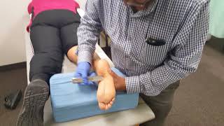 Graston Technique Demo Plantar Fascitis Mortons Neuroma PTTD [upl. by Feigin104]