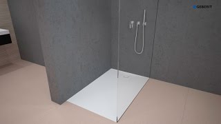 Geberit Shower surface Setaplano  Installation [upl. by Nylave]