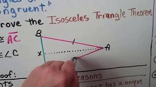 Geometry 49a Isosceles Triangle Theorem amp its Converse [upl. by Maggi]