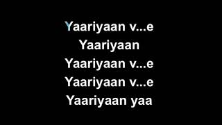 Baarish  Yaariyan  Karaoke [upl. by Shanda]