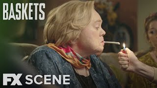 Baskets  Season 3 Ep 6 Christine Smokes Scene  FX [upl. by Tanner]