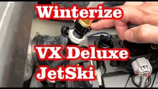 Winterize Yamaha VX Deluxe Jetski  Flush with Antifreeze [upl. by Ib]