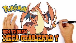 How to Draw Mega Charizard Y  Pokemon [upl. by Nivat]