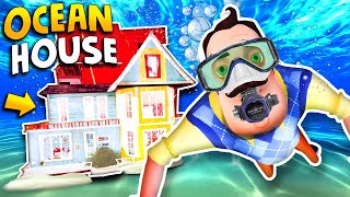 Putting The Neighbor’s House IN THE OCEAN  Hello Neighbor Gameplay Mods [upl. by Trixi]