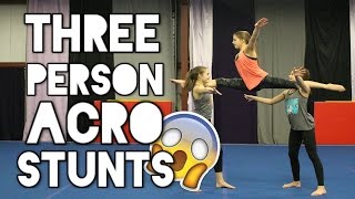 3 Person Acro Stunts [upl. by Eylrahc]