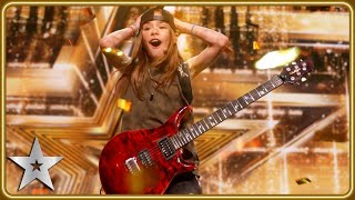 GOLDEN BUZZER winner Olly Pearson rocks with QUEEN guitar solo  Auditions  BGT 2025 [upl. by Aubreir]