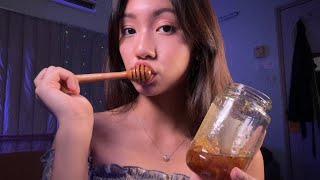 ASMR  Honeycomb  Sticky Satisfying Sounds [upl. by Onfroi774]