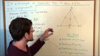 Properties of Isosceles Triangles Proof  Geometry [upl. by Annaek]