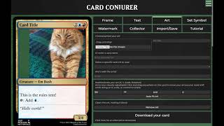 Card Conjurer Tutorial — How to Make Custom Magic The Gathering Cards August 2021 [upl. by Viscardi]