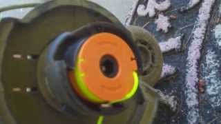 How To Replace Weed Wacker String Trimmer Line Demonstrated on a Worx String Trimmer [upl. by Kcirdehs]