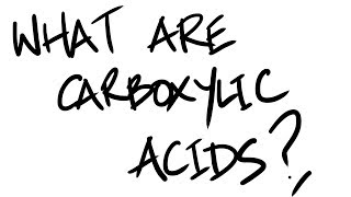 ALevel Chemistry  What are Carboxylic Acids [upl. by Ful]