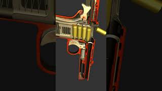 Steyr M1912 SemiAutomatic Pistol in 3D animation [upl. by Gerhardt150]