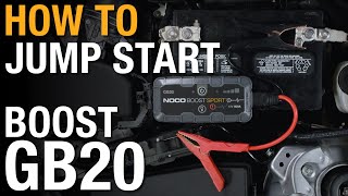 How to jump start using your NOCO Boost GB20 [upl. by Adlei292]