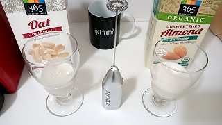 Oat Milk vs Almond Milk part 2 Frothing Test [upl. by Udell983]