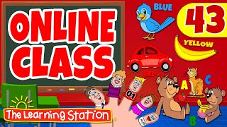 Online Kids Class 43 ♫ Finger Family Phonics Colors Opposites ♫ Songs by The Learning Station [upl. by Irelav]