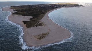 Hörnum Odde von oben Massive Landverluste [upl. by Sparkie834]