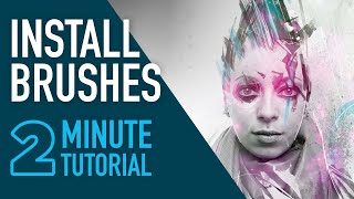 Download and Install Brushes In Photoshop CC [upl. by Ocsicnarf]