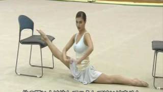 Alina Kabaeva Rhythmic Gymnastic Training Tips Warm Up part2 [upl. by Maroj624]