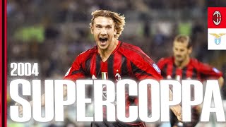 Shevchenkos hattrick for the Supercoppa 2004  AC Milan 30 Lazio  Full Match [upl. by Lerraf]