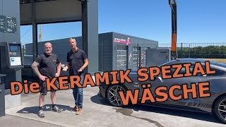 Die quotKERAMIK SPEZIAL Wäschequot im PREMIUM CARWASH RothKastellaun  Tutorial erklärt mit Ford Mustang [upl. by Nysila260]