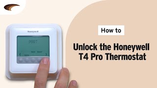 How to Unlock the Honeywell T4 Pro Thermostat [upl. by Greerson394]