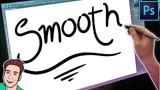 How to Create Smooth Lines in Photoshop  Brush Smoothing [upl. by Eleanor651]