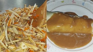 Lumpiang Sariwa Ubod ng Niyog  Fresh Lumpia Recipe  Home Made Egg Wrapper  Mhans Kitchen Atbp [upl. by Neelac110]