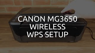 Canon MG3650 Wireless  WiFi WPS Setup [upl. by Neela]