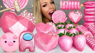 ASMR SMASH HEART RASPBERRY COOKIES AMONG US CAKESICLES CANDY MUKBANG 먹방 [upl. by Reisinger]