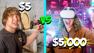 5 VS 5000 BATHROOM GAMING SETUP  Challenge [upl. by Evadnee827]