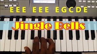 How To Play Jingle Bells Easy Piano Keyboard Tutorial [upl. by Abbye313]