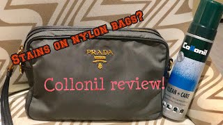 How to clean your prada nylon bag feat COLLONIL Clean and Care [upl. by Tenrag]