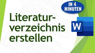 Literaturverzeichnis in Word erstellen  Abschlussarbeiten schreiben 07 [upl. by Marilyn]