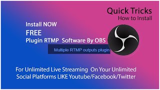 How to install obs RTMP Plugin for FREE Multiple Streaming [upl. by Leirrad800]