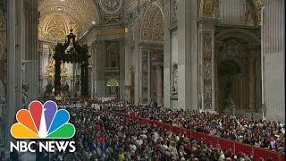 Pope Francis Holds Christmas Eve Midnight Mass From The Vatican [upl. by Enutrof]