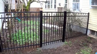 How to Install a Metal Picket Fence and Gate [upl. by Zacarias]