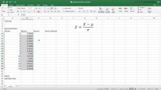 Standarding  Z Scores in Excel [upl. by Ailbert]