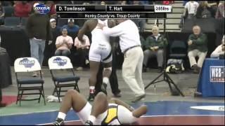 285 lbs Class 3A Match from the GHSA Individual Wrestling Championships [upl. by Bronny250]