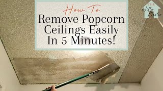 How To Remove Popcorn Ceilings Easily  Remove Popcorn In 5 Minutes [upl. by Xever]