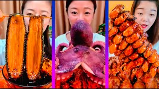 ASMR Weird Seafoods Mukbang  Extreme Spicy Octopus Challenge🐙 Eating Spicy Seafoods Compilation [upl. by Yarod]