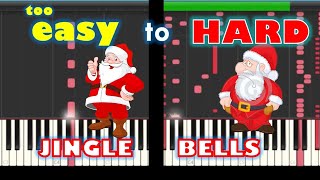 Jingle Bells on piano from TOO EASY to INSANE 8 Levels [upl. by Bayer]