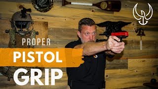 Proper Pistol Grip  Navy SEAL Teaches How to Grip a Pistol [upl. by Hpseoj]