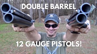 Double Barreled 12 Gauge Shotgun Pistol Review THE DIABLO [upl. by Eillo]