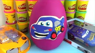 Disney Cars Fabulous Lightning McQueen Surprise Egg Toy Review [upl. by Coralyn]