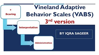 Vineland Adaptive Behavior Scales  Psychology  Iqra Sageer [upl. by Isnam]