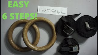 How to Set Up Gymnastic Rings EASY  STEP BY STEP [upl. by Mireille]